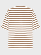 Load image into Gallery viewer, Striped Round Neck Half Sleeve T-Shirt
