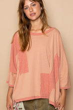 Load image into Gallery viewer, POL Frayed Edge Patchwork Oversized T-Shirt
