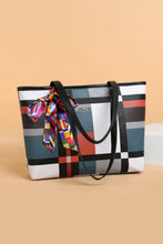 Load image into Gallery viewer, Adored Color Block Tie Detail PU Leather Tote Bag
