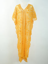 Load image into Gallery viewer, Openwork Slit V-Neck Half Sleeve Cover-Up
