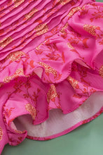 Load image into Gallery viewer, Ruffled Printed Mock Neck Cap Sleeve Blouse
