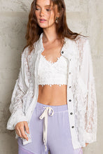 Load image into Gallery viewer, POL Oversize Lace Button-Down Shirt

