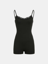 Load image into Gallery viewer, Lace Detail Scoop Neck Spaghetti Strap Romper
