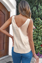 Load image into Gallery viewer, Solid V-Neck Wide Strap Tank
