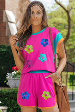 Load image into Gallery viewer, Sequin Round Neck Top and Shorts Set
