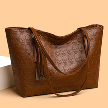 Load image into Gallery viewer, Skeleton Pattern PU Leather Tote Bag
