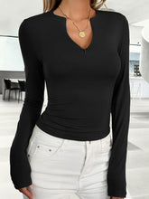 Load image into Gallery viewer, Notched Long Sleeve T-Shirt
