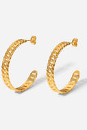 Crushing On You Chain C-Hoop Earrings