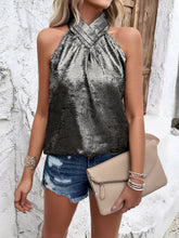 Load image into Gallery viewer, Ruched Grecian Neck Tank
