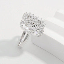 Load image into Gallery viewer, 925 Sterling Silver Zircon Geometric Shape Ring
