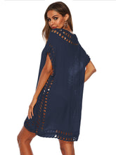 Load image into Gallery viewer, Cutout V-Neck Short Sleeve Cover-Up
