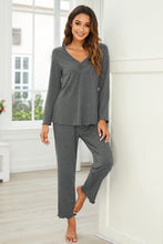 Load image into Gallery viewer, Long Sleeve Top and Pants Lounge Set
