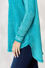 Load image into Gallery viewer, Zenana Oversized Washed Waffle Long Sleeve Top
