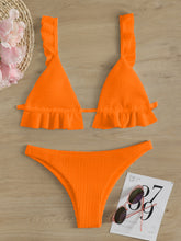Load image into Gallery viewer, Ruffled Textured Wide Strap Two-Piece Bikini Set
