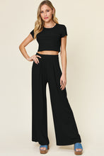 Load image into Gallery viewer, Double Take Full Size Round Neck Top and Pants Set
