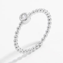Load image into Gallery viewer, Zircon 925 Sterling Silver Bead Ring
