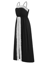 Load image into Gallery viewer, Slit Lace Detail Spaghetti Strap Dress

