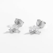 Load image into Gallery viewer, Inlaid Zircon 925 Sterling Silver Geometric Stud Earrings
