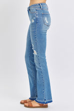 Load image into Gallery viewer, Judy Blue Full Size Mid Rise Destroyed Hem Distressed Jeans
