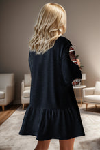 Load image into Gallery viewer, Football Sequin Round Neck Dropped Shoulder Mini Dress
