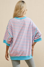 Load image into Gallery viewer, Striped Round Neck Half Sleeve T-Shirt
