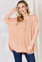 Load image into Gallery viewer, Zenana Oversized Washed Waffle Long Sleeve Top
