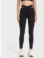 7255 Crisscross Cutout Sports Leggings
