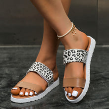 Load image into Gallery viewer, Animal Print Open Toe Sandals

