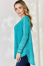 Load image into Gallery viewer, Zenana Oversized Washed Waffle Long Sleeve Top
