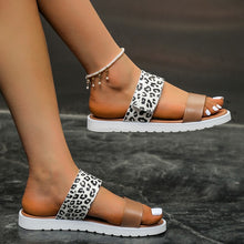 Load image into Gallery viewer, Animal Print Open Toe Sandals
