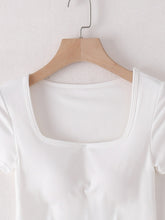 Load image into Gallery viewer, Square Neck Short Sleeve T-Shirt
