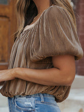 Load image into Gallery viewer, Square Neck Puff Sleeve Top
