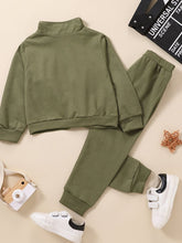 Load image into Gallery viewer, Kids SMILE Half Zip Sweatshirt and Joggers Set
