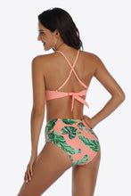 Load image into Gallery viewer, Tropical Print Ruffled Two-Piece Swimsuit
