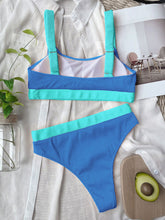 Load image into Gallery viewer, Contrast Scoop Neck Wide Strap Two-Piece Swim Set
