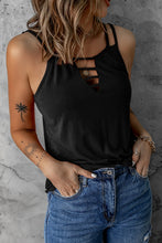 Load image into Gallery viewer, Full Size Cutout Double Spaghetti Straps Top
