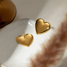 Load image into Gallery viewer, Stainless Steel Heart Stud Earrings
