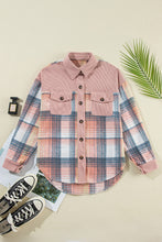 Load image into Gallery viewer, Plaid Button Up Long Sleeve Shacket
