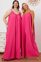 Load image into Gallery viewer, Double Take Full Size Ruffle Trim Tie Back Cami Jumpsuit with Pockets
