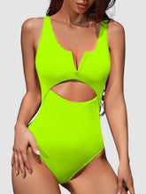 Load image into Gallery viewer, Cutout Notched Wide Strap One-Piece Swimwear
