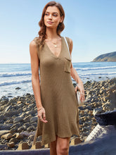 Load image into Gallery viewer, Pocketed Slit V-Neck Sleeveless Dress
