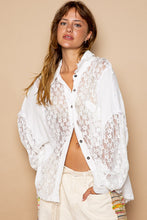 Load image into Gallery viewer, POL Oversize Lace Button-Down Shirt
