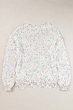Load image into Gallery viewer, Confetti Round Neck Dropped Shoulder Sweater
