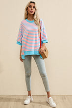 Load image into Gallery viewer, Striped Round Neck Half Sleeve T-Shirt
