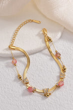Load image into Gallery viewer, Zircon Decor Butterfly Double-Layered Bracelet
