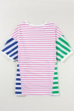 Load image into Gallery viewer, Striped Round Neck Dropped Shoulder T-Shirt
