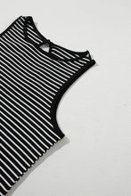 Load image into Gallery viewer, Cutout Striped Round Neck Tank
