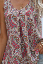 Load image into Gallery viewer, Printed Slit Scoop Neck Tank
