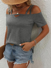 Load image into Gallery viewer, Double Spaghetti Straps Short Sleeve T-Shirt
