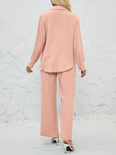 Load image into Gallery viewer, Textured Button Up Shirt and Pants Set
